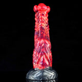 Inferno Horse Dildo - 9.3" Fiery Red & Black Fantasy Stallion with Suction Cup Base