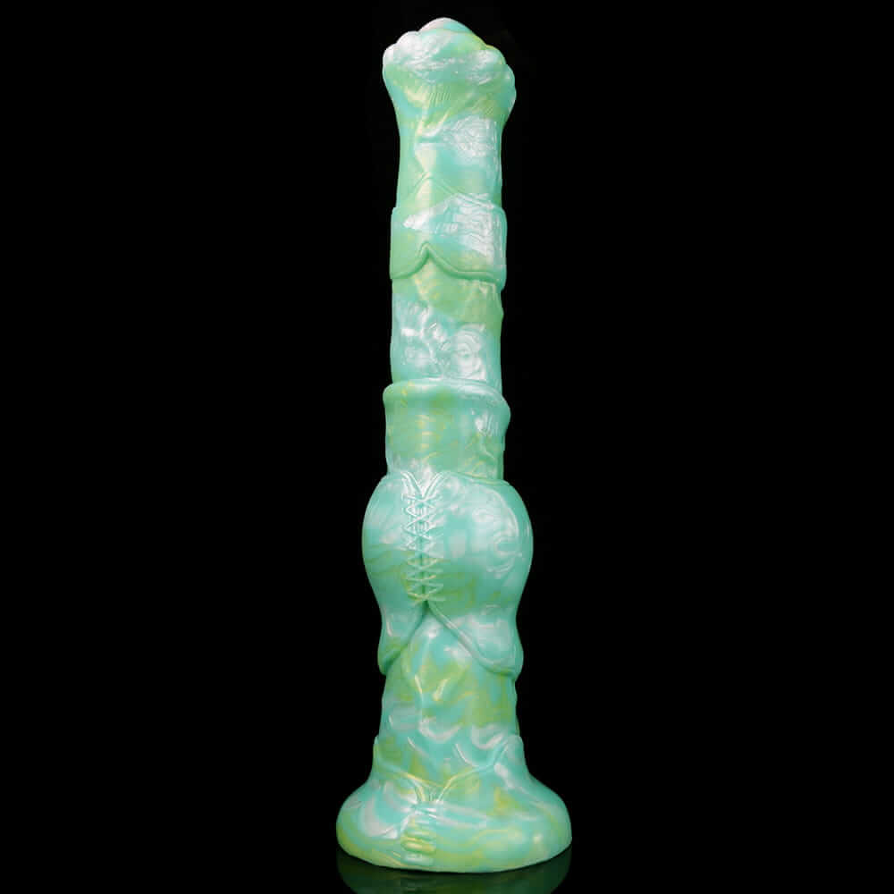 Obsidian Stallion – Jade-Green Knotted Horse Dildo