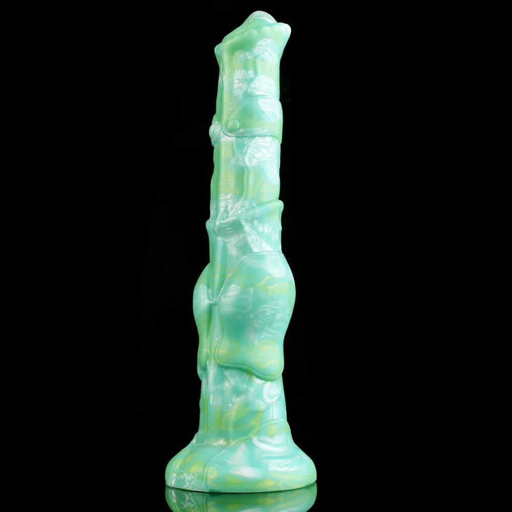 Obsidian Stallion – Jade-Green Knotted Horse Dildo