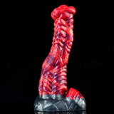 Inferno Horse Dildo - 9.3" Fiery Red & Black Fantasy Stallion with Suction Cup Base