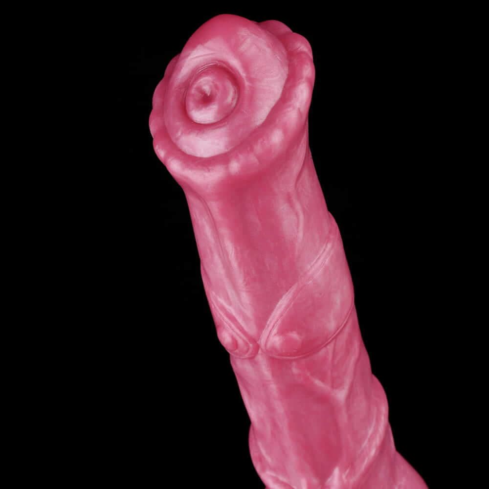 Rose Gold Stallion Dildo - 12" Realistic Horse Cock with Veins & Flared Head