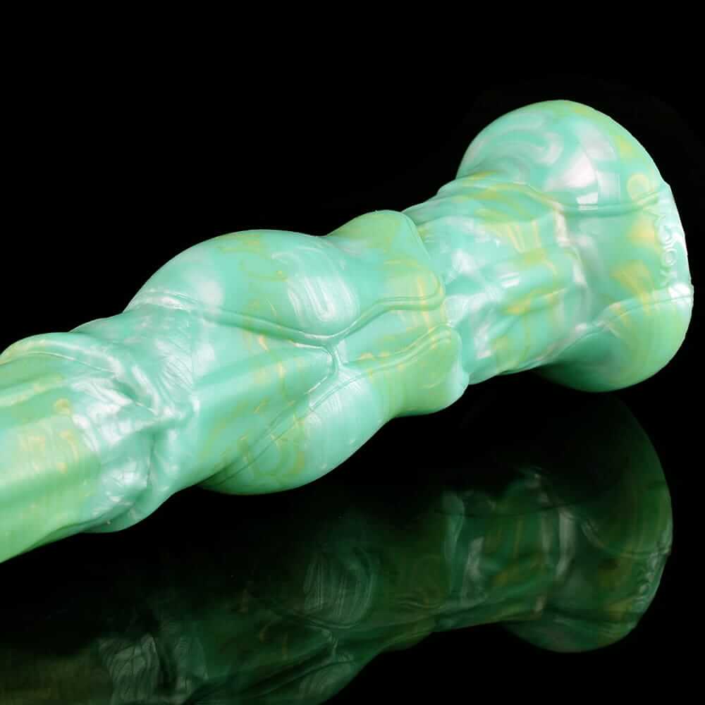 Obsidian Stallion – Jade-Green Knotted Horse Dildo