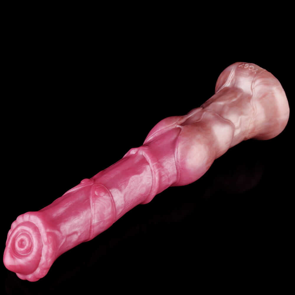 Rose Gold Stallion Dildo - 12" Realistic Horse Cock with Veins & Flared Head
