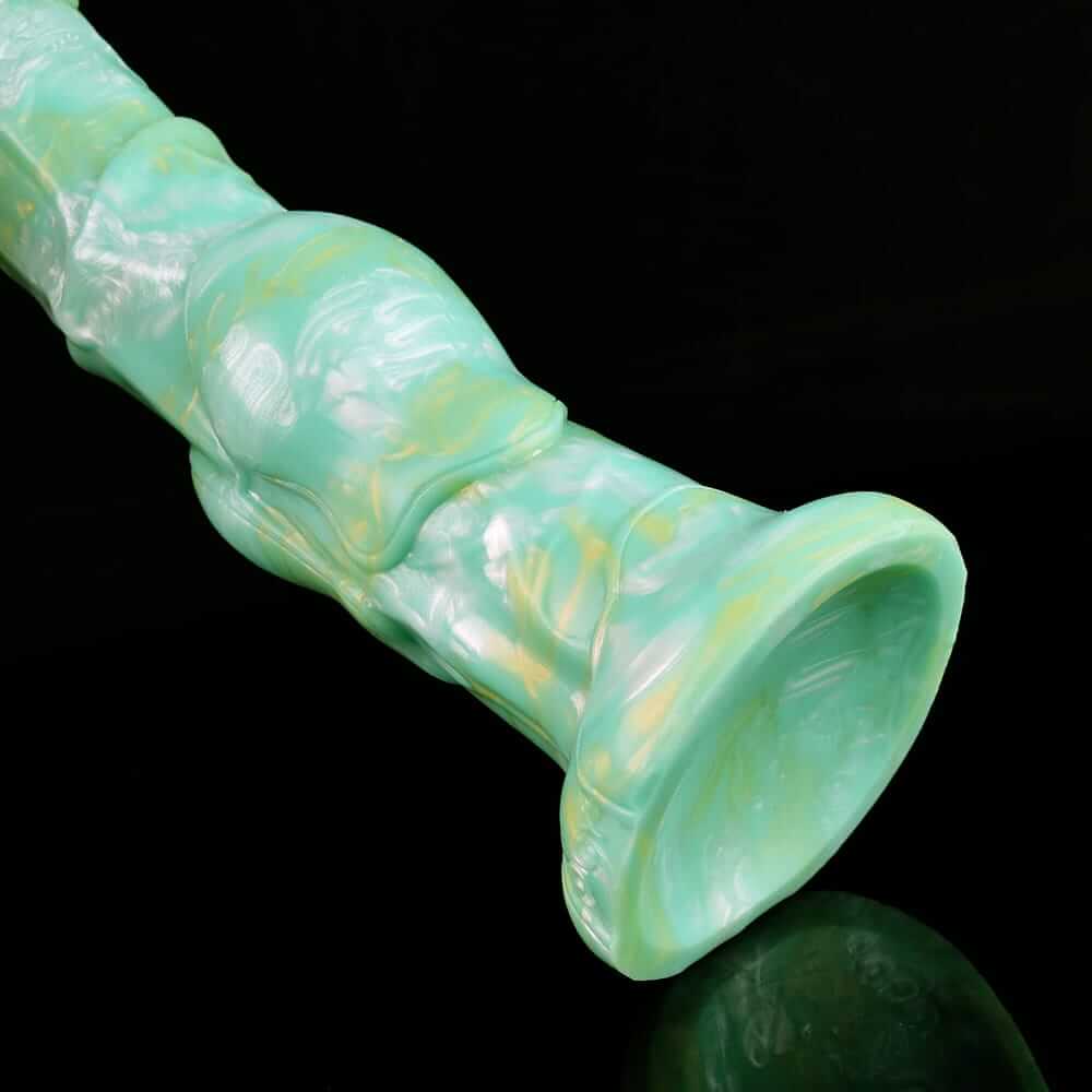 Obsidian Stallion – Jade-Green Knotted Horse Dildo