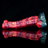 Inferno Horse Dildo - 9.3" Fiery Red & Black Fantasy Stallion with Suction Cup Base