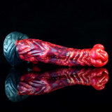 Inferno Horse Dildo - 9.3" Fiery Red & Black Fantasy Stallion with Suction Cup Base