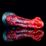 Inferno Horse Dildo - 9.3" Fiery Red & Black Fantasy Stallion with Suction Cup Base