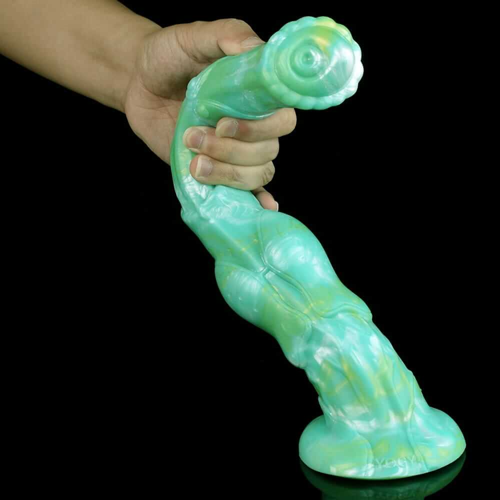 Obsidian Stallion – Jade-Green Knotted Horse Dildo