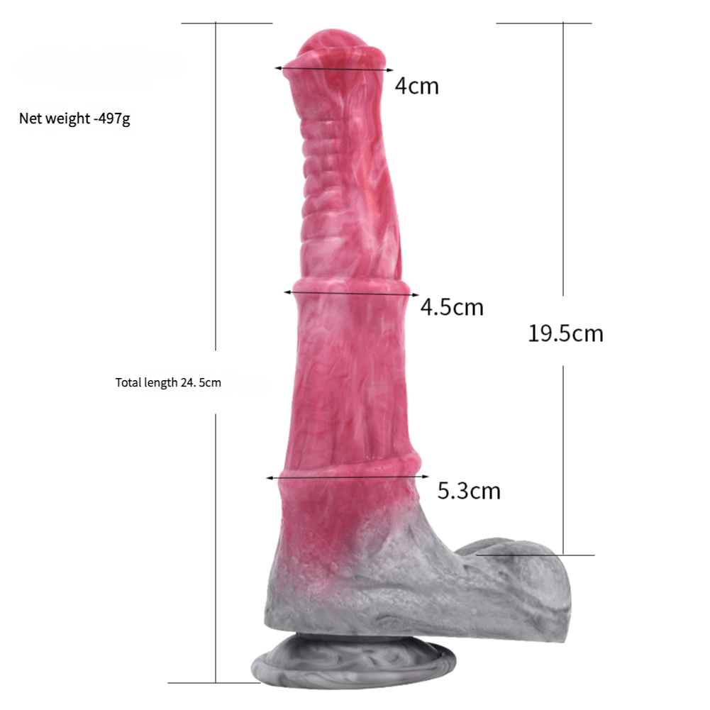 Volcanic Stallion – Zweifarbiger Fantasy-Pferdedildo mit Saugnapf