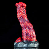 Inferno Horse Dildo - 9.3" Fiery Red & Black Fantasy Stallion with Suction Cup Base