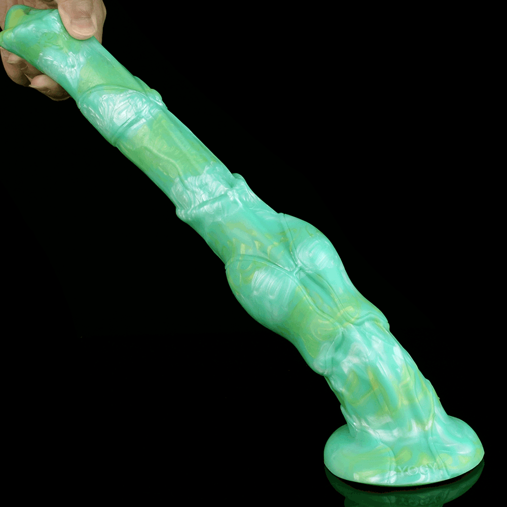Obsidian Stallion – Jade-Green Knotted Horse Dildo