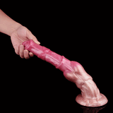 Rose Gold Stallion Dildo - 12" Realistic Horse Cock with Veins & Flared Head