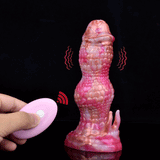 Vibrierender Drachenknoten-Dildo – Roségoldenes Biest mit Fernbedienung