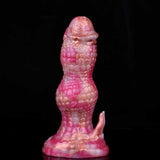 Vibrierender Drachenknoten-Dildo – Roségoldenes Biest mit Fernbedienung