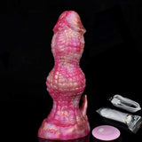 Vibrierender Drachenknoten-Dildo – Roségoldenes Biest mit Fernbedienung