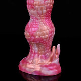 Vibrierender Drachenknoten-Dildo – Roségoldenes Biest mit Fernbedienung