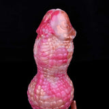 Vibrierender Drachenknoten-Dildo – Roségoldenes Biest mit Fernbedienung