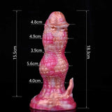Vibrierender Drachenknoten-Dildo – Roségoldenes Biest mit Fernbedienung