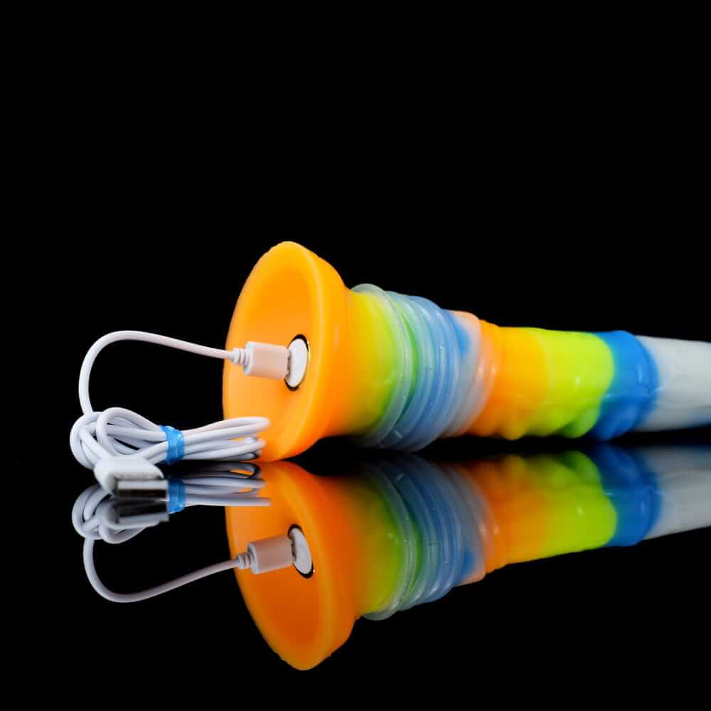 Rainbow Stallion Dildo - Vibrating & Ejaculating Horse Cock with Glow-in-the-Dark Feature