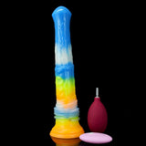 Rainbow Stallion Dildo - Vibrating & Ejaculating Horse Cock with Glow-in-the-Dark Feature