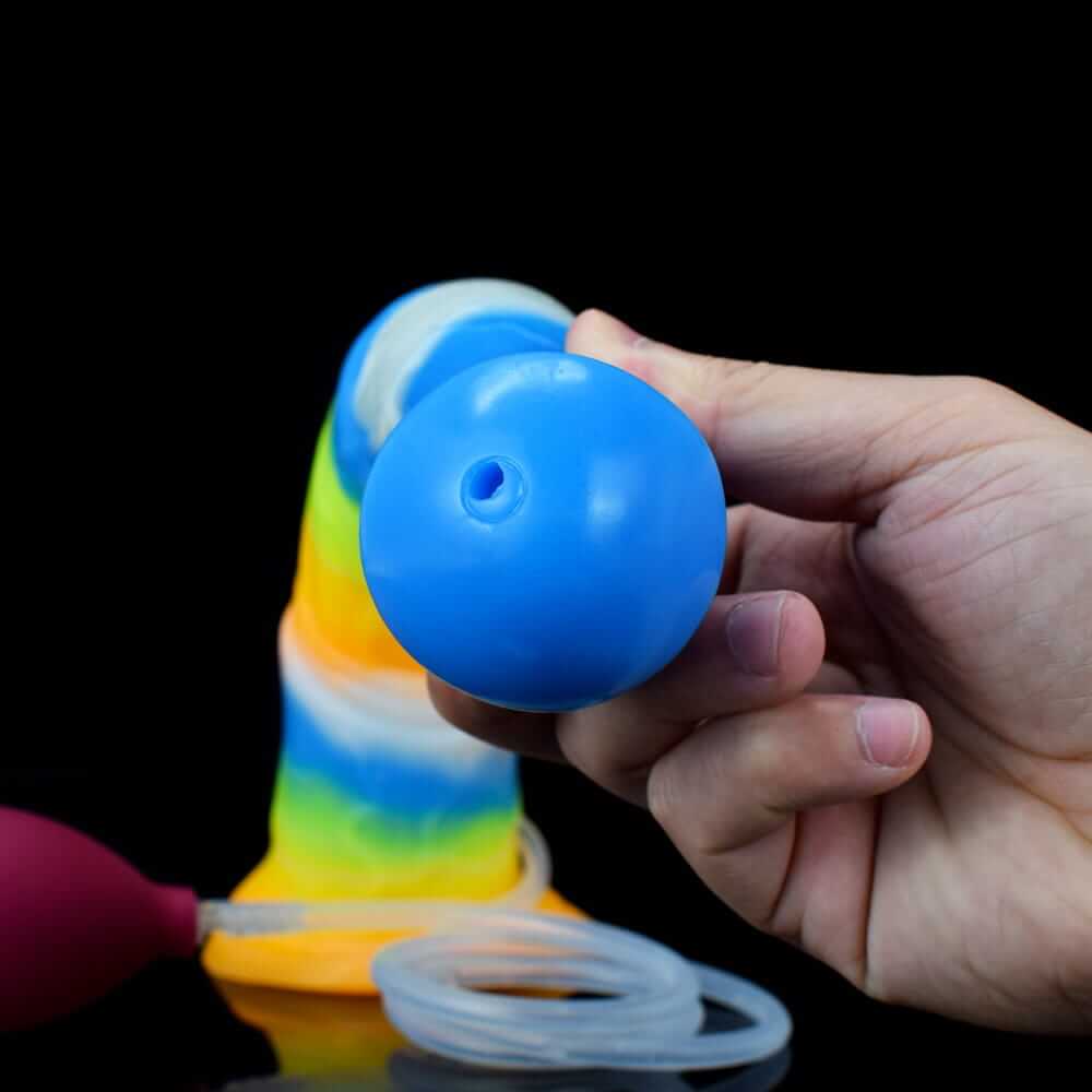 Rainbow Stallion Dildo - Vibrating & Ejaculating Horse Cock with Glow-in-the-Dark Feature