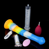 Rainbow Stallion Dildo - Vibrating & Ejaculating Horse Cock with Glow-in-the-Dark Feature