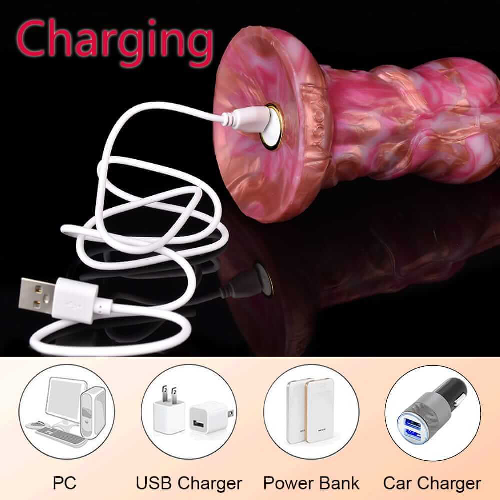 Thundering Equine Dildo – Rose Gold Beast Edition-Wearable and Vibrable Horse Dildo